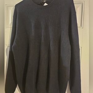 Jos. A. Bank Classic Black Crewneck Sweater 100% Cashmere